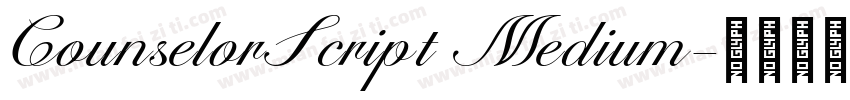 CounselorScript Medium字体转换
